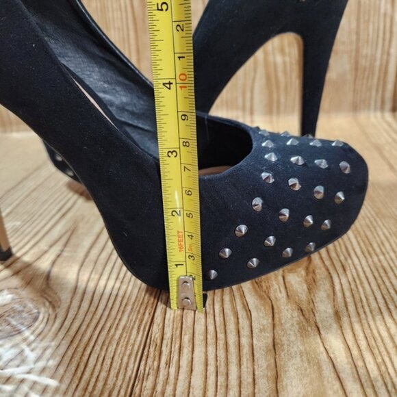 ALDO Michelino Black Studded Platform Pump Heels Size 40 / 9 - Picture 9 of 9